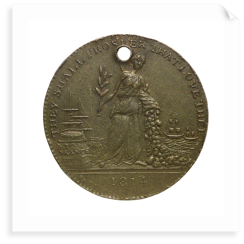 Counter commemorating the Congress of Vienna, 1814; obverse by Kettle