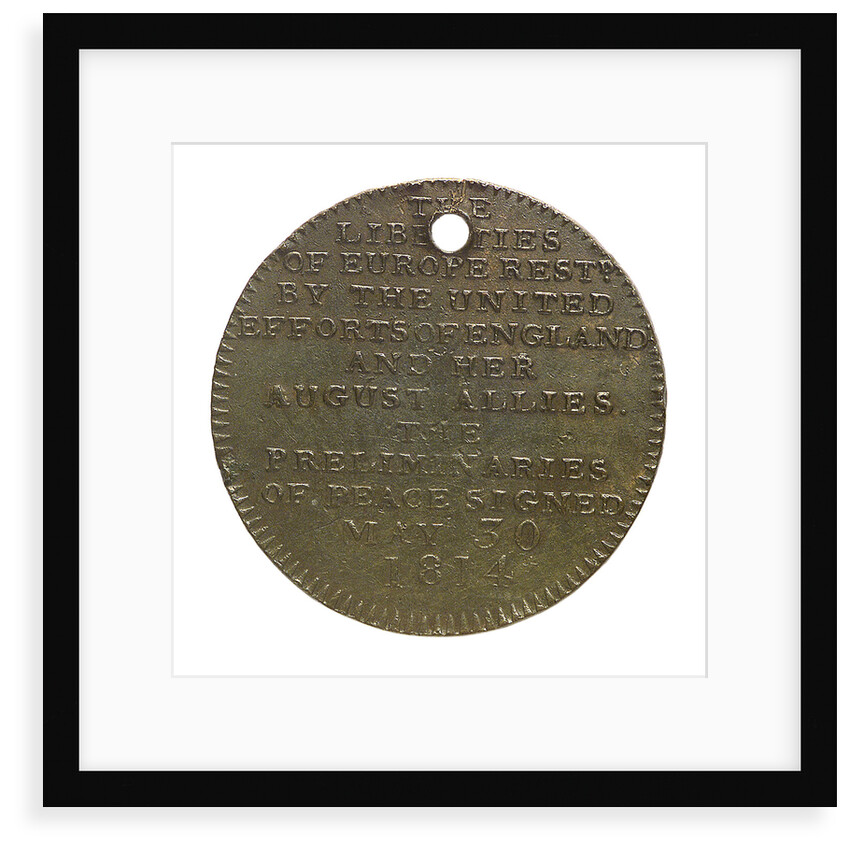 Counter commemorating the Congress of Vienna, 1814; reverse by Kettle