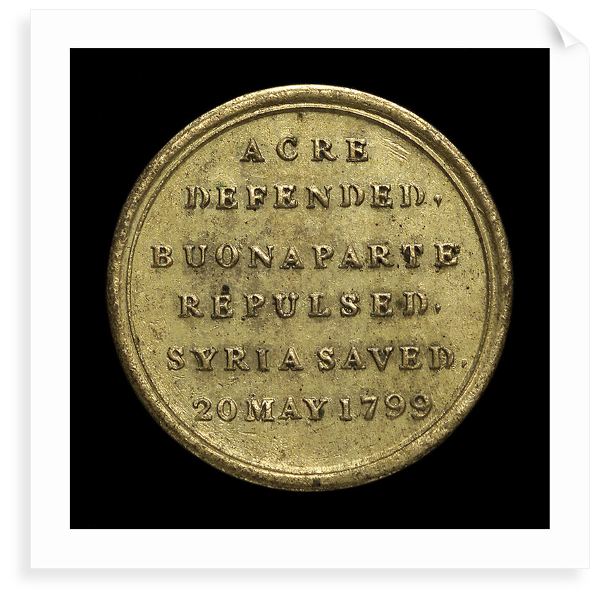 Counter commemorating Sir William Sidney Smith (1764-1840) and the defence of Acre, 1799; reverse by unknown