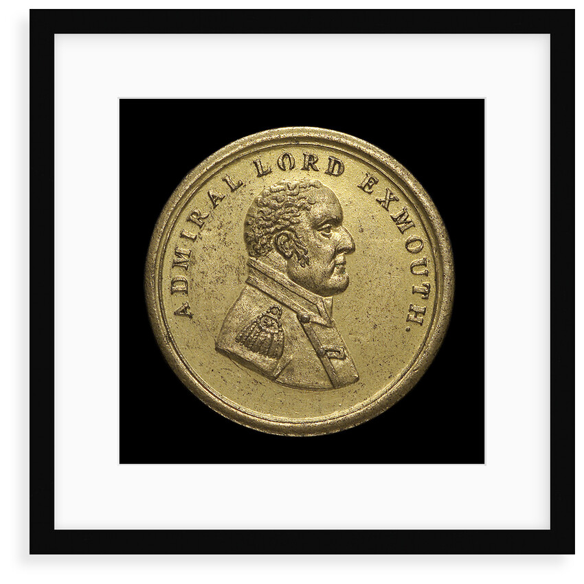Counter commemorating Admiral Edward Pellew, Lord Exmouth (1757-1833) and the bombardment of Algiers, 1816; obverse by unknown