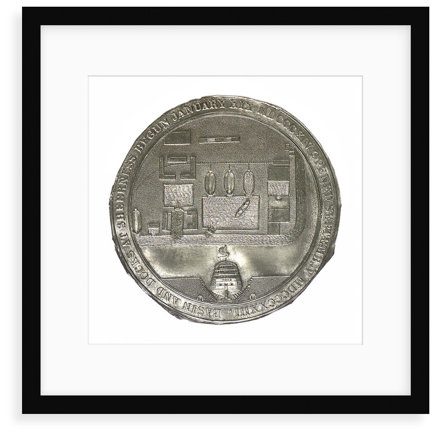 Counter commemorating Sheerness dockyard, 1823; obverse by unknown