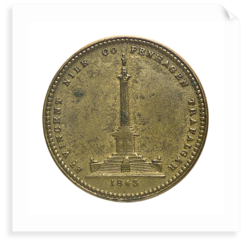 Counter commemorating the Thames tunnel and Trafalgar Square Memorial; reverse by unknown