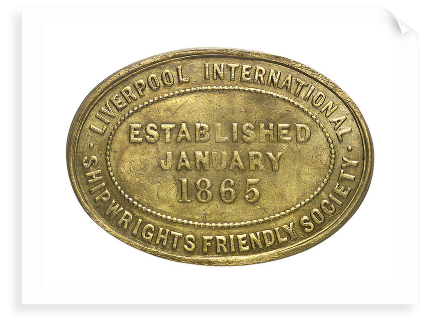 Counter commemorating the Liverpool International Shipwrights' Friendly Society; reverse by unknown