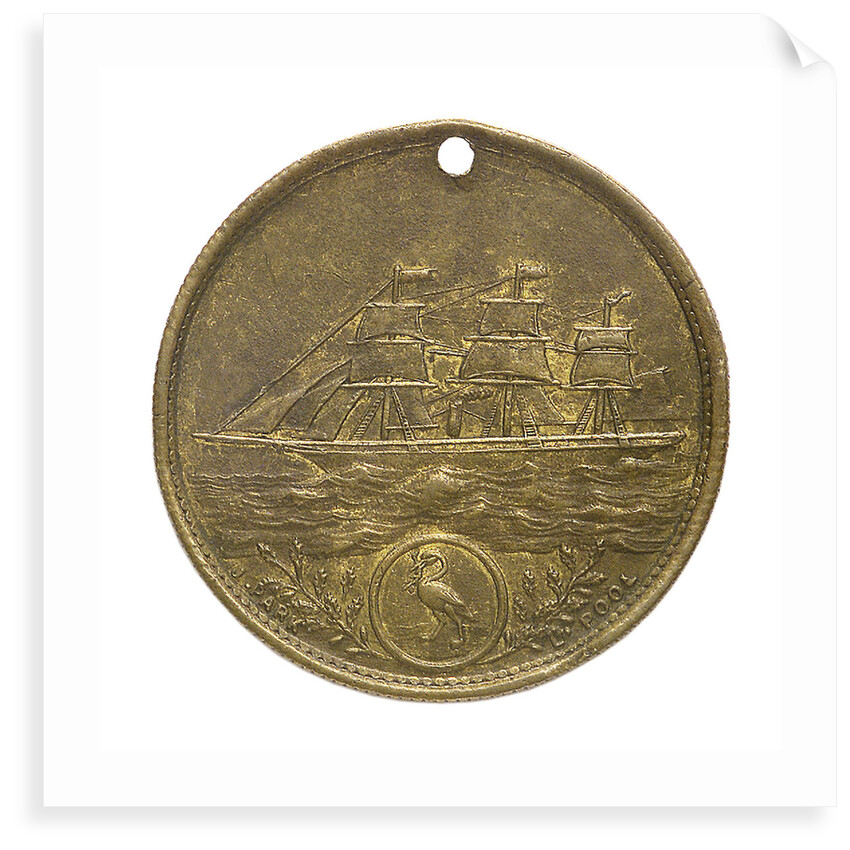 Counter commemorating the Liverpool Mercantile Marine Stokers, United Friendly Society; obverse by J. Park