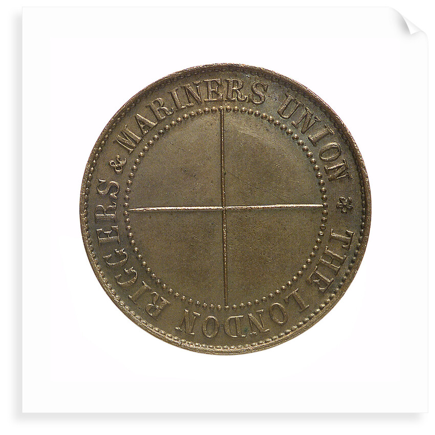 Counter commemorating the London Riggers and Mariners Union; reverse by unknown