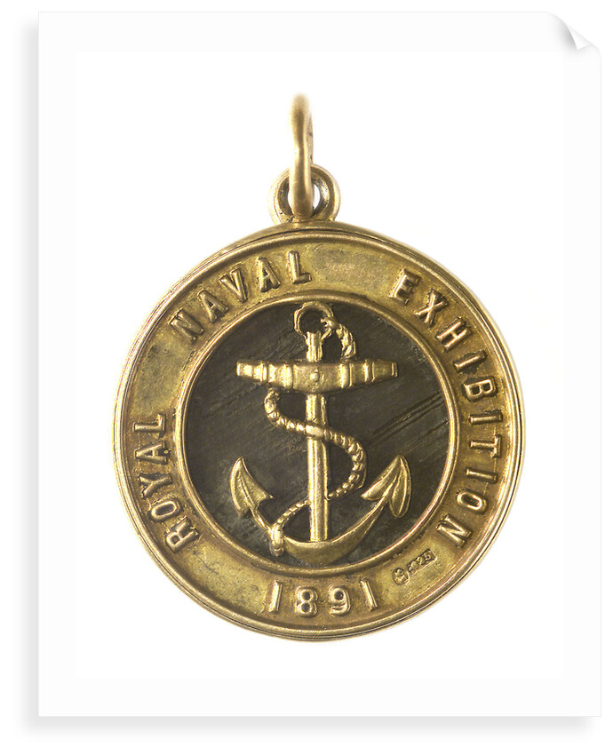 Badge commemorating The Royal Naval Exhibition, 1891; obverse by unknown