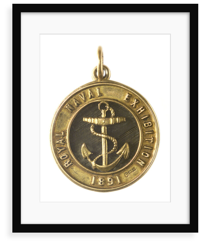 Badge commemorating The Royal Naval Exhibition, 1891; obverse by unknown