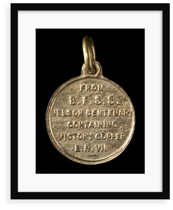 Badge commemorating the Trafalgar centenary, 1905; reverse by unknown