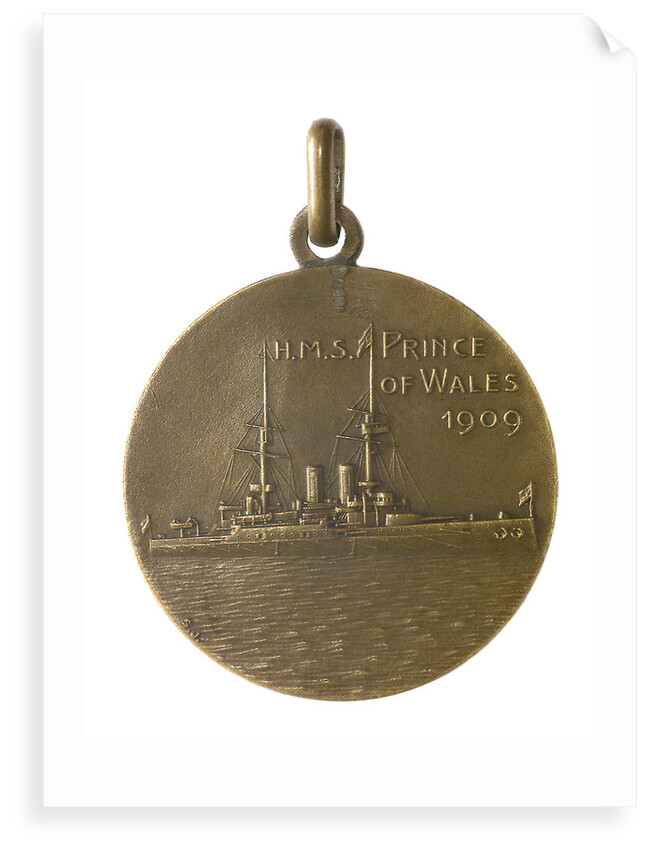 Medalet commemorating HMS 'Prince of Wales'; reverse by unknown