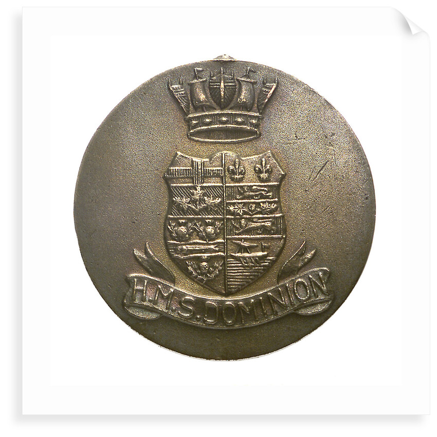 Medalet commemorating HMS 'Dominion'; obverse by W.M.C.