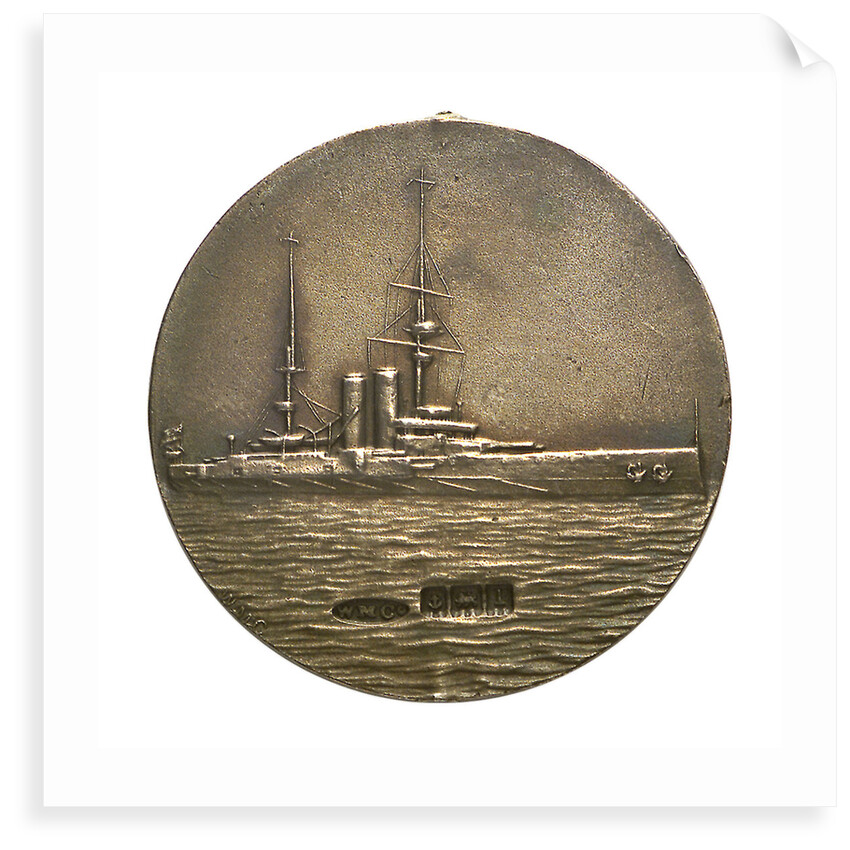 Medalet commemorating HMS 'Dominion'; reverse by W.M.C.