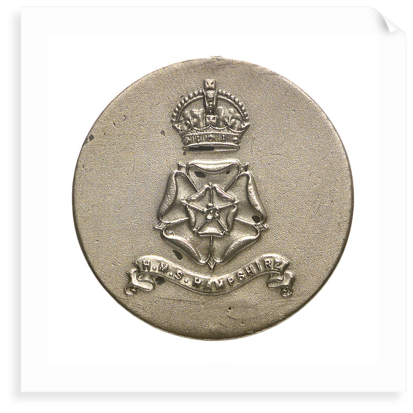 Medalet commemorating HMS 'Hampshire'; obverse by V. & S.