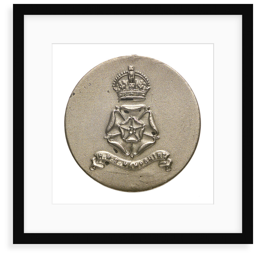 Medalet commemorating HMS 'Hampshire'; obverse by V. & S.
