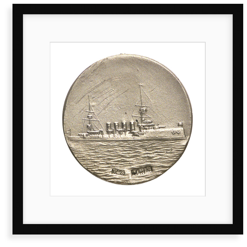 Medalet commemorating HMS 'Hampshire'; reverse by V. & S.