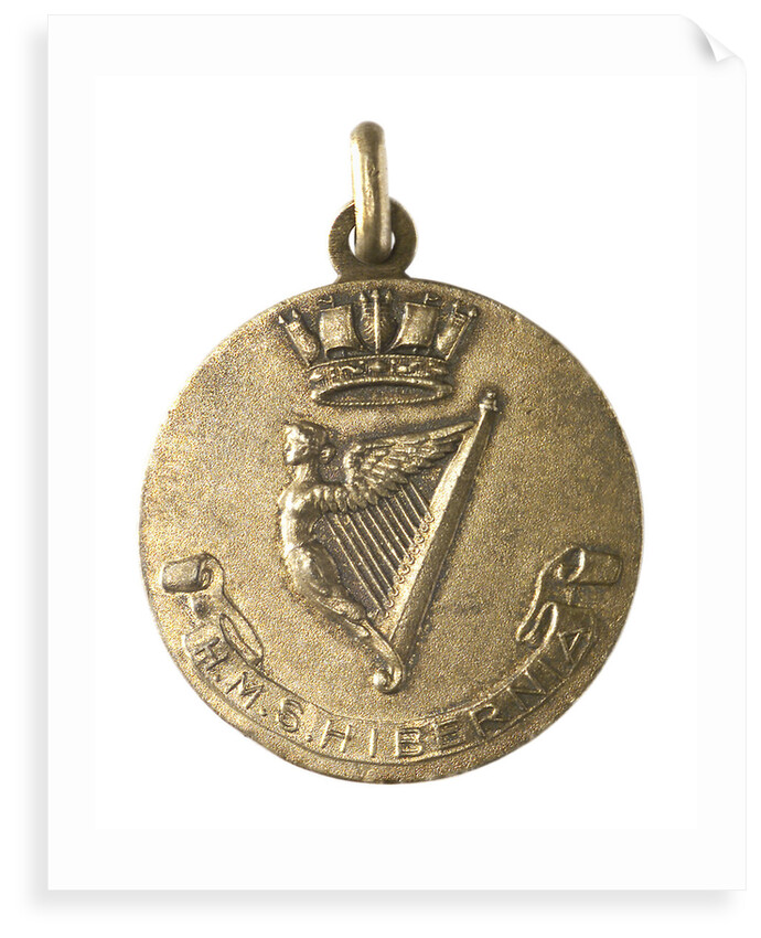 Medalet commemorating HMS 'Hibernia'; obverse by V.B.