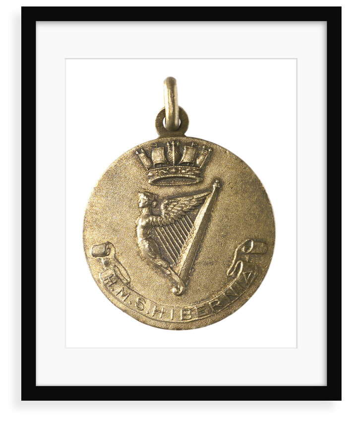 Medalet commemorating HMS 'Hibernia'; obverse by V.B.