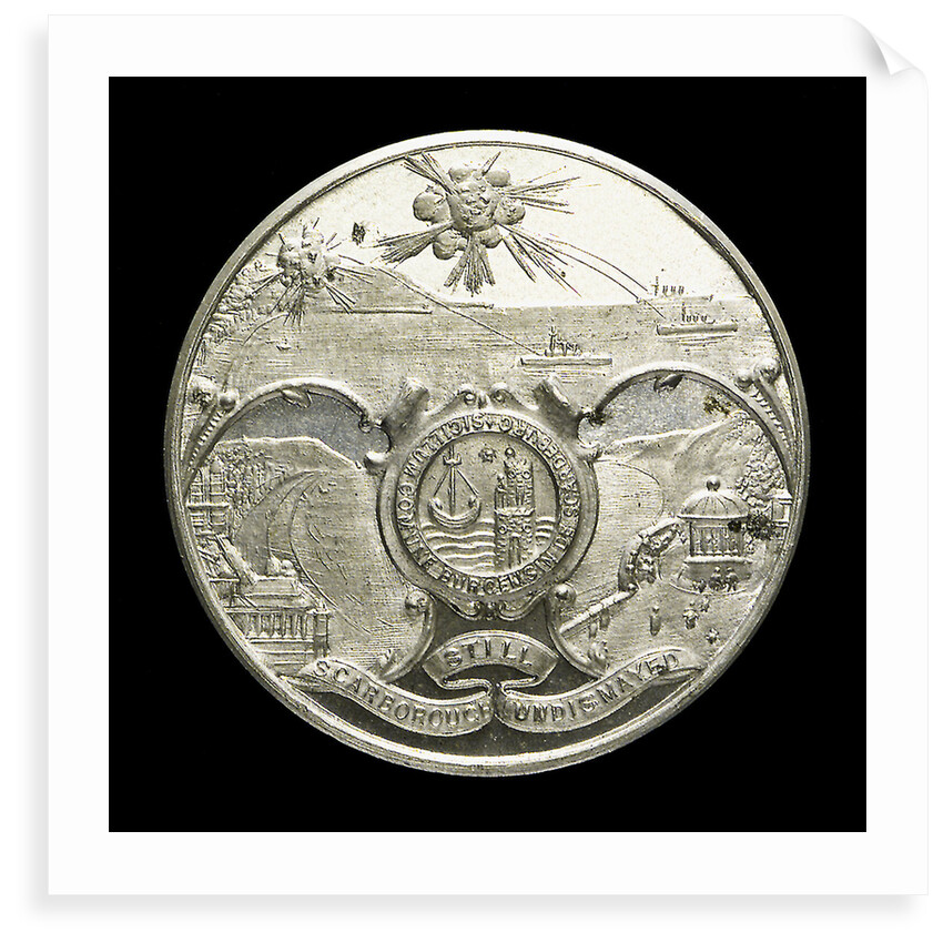 Medalet commemorating the bombardment of Scarborough, 1914; obverse by unknown