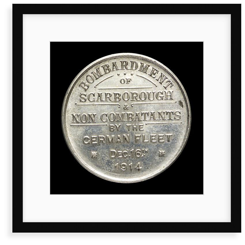 Medalet commemorating the bombardment of Scarborough, 1914; reverse by unknown