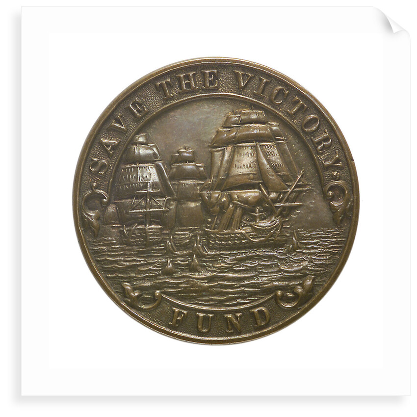 Medalet commemorating Save the 'Victory' Fund; obverse by unknown