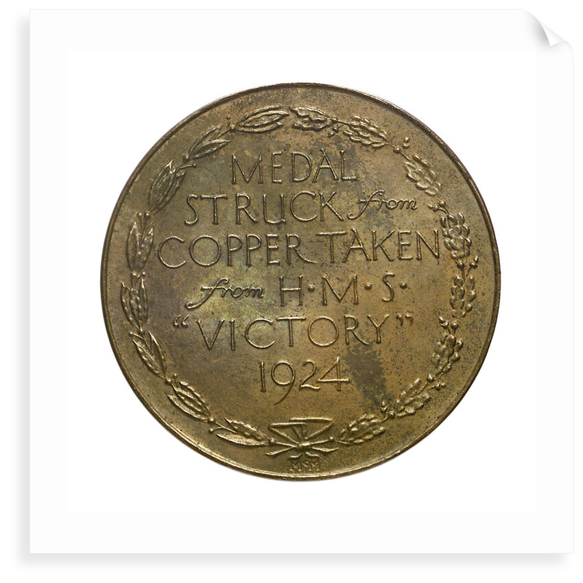 Medalet commemorating Save the 'Victory' Fund; reverse by W. McMillan