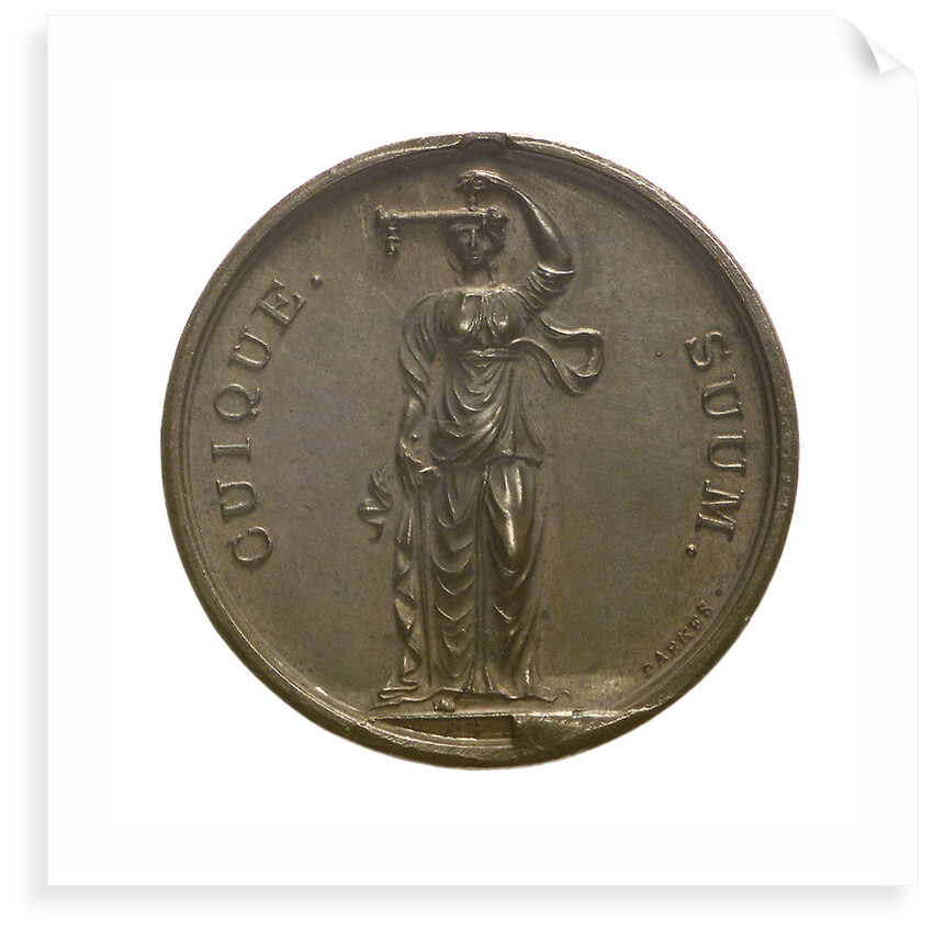 Medal commemorating the 'Ouzel Galley' Society; reverse by I. Parkes