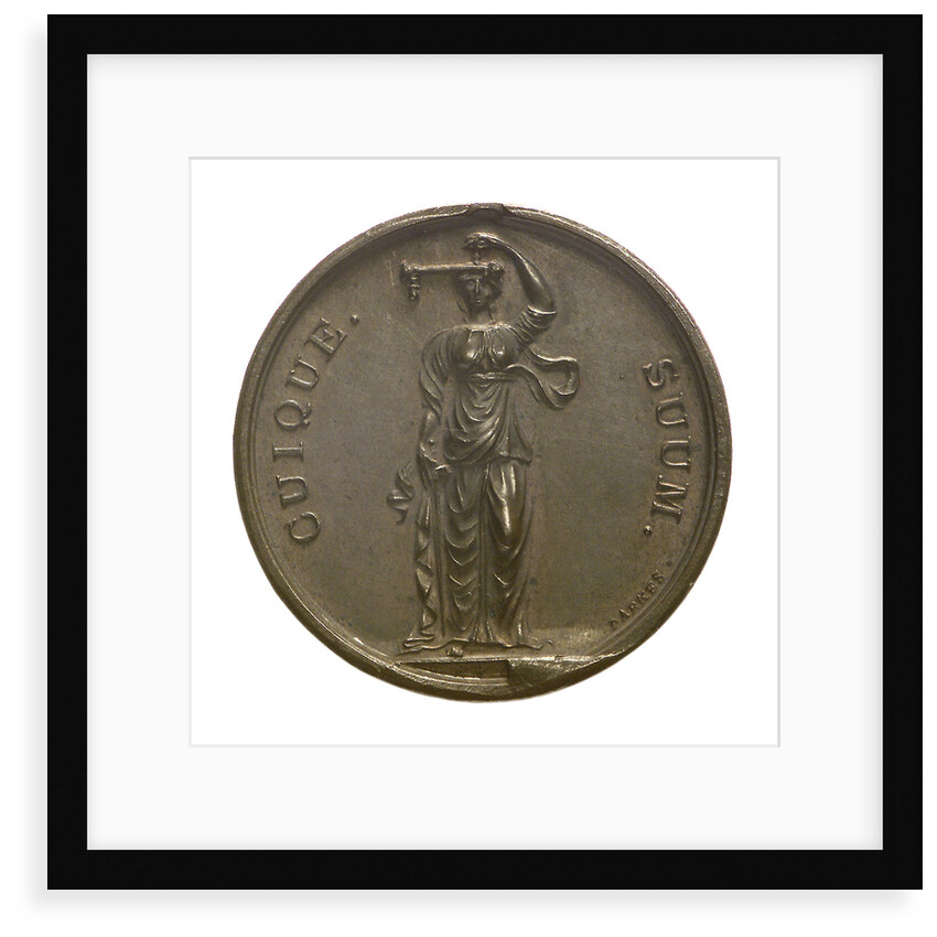 Medal commemorating the 'Ouzel Galley' Society; reverse by I. Parkes