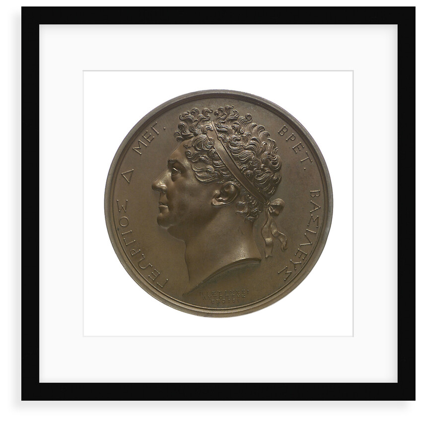 Medal commemorating Greek Independence and naval help from England; obverse by Benedetta Pistrucci
