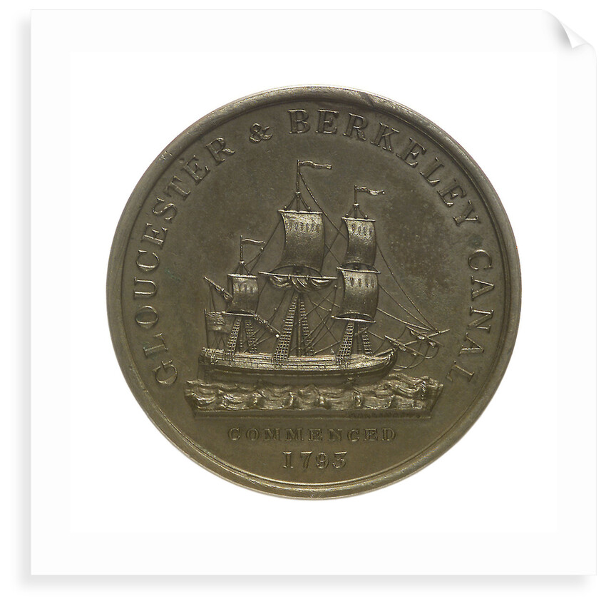 Medal commemorating the Gloucester and Berkeley Canal; obverse by T. Halliday