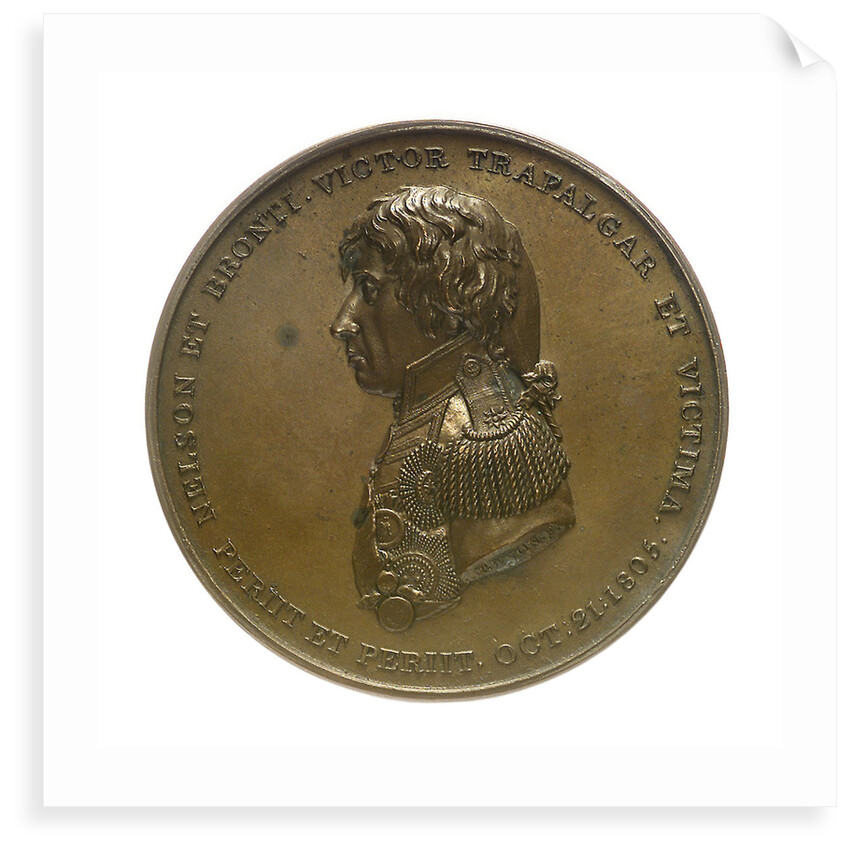 Trial piece for a medal commemorating the Battle of Trafalgar, 1805; obverse by T. Wyon