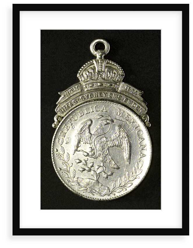 Mexican dollar commemorating HMAS 'Sydney' and SMS 'Emden'; obverse by W. Kerr