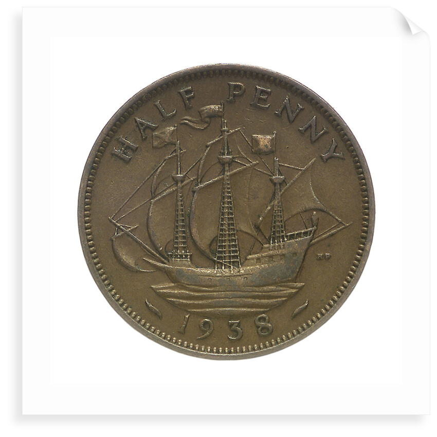 Halfpenny; reverse by unknown
