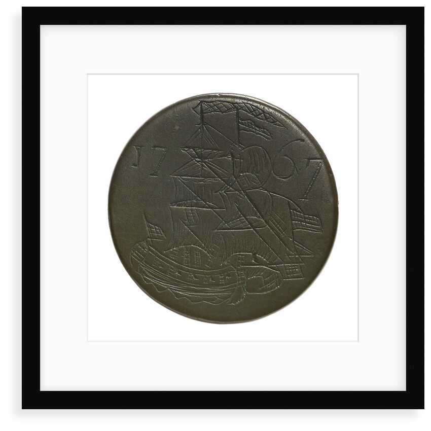Halfpenny; obverse by unknown