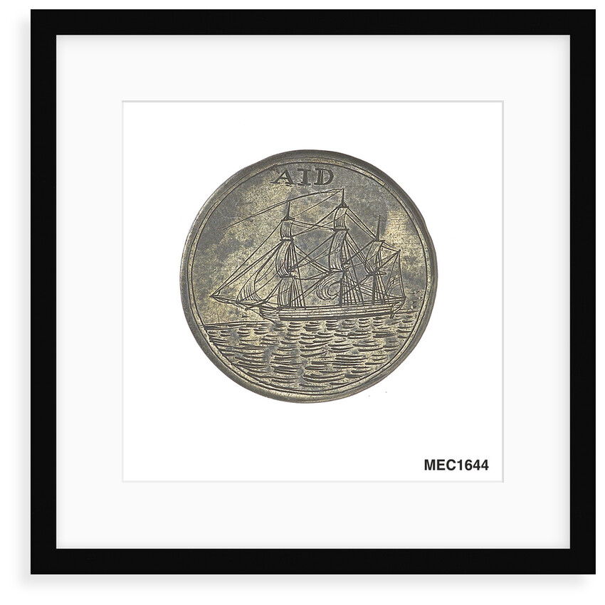 Engraved commemorative coin by unknown