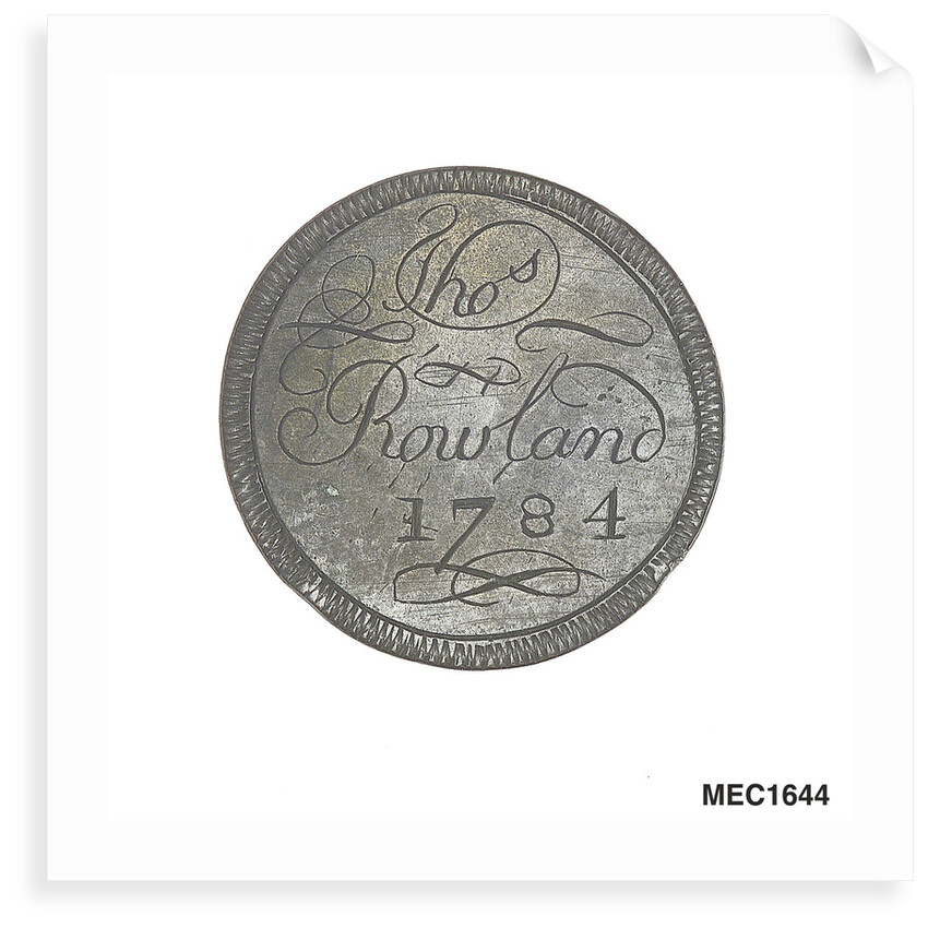 Engraved commemorative coin by unknown