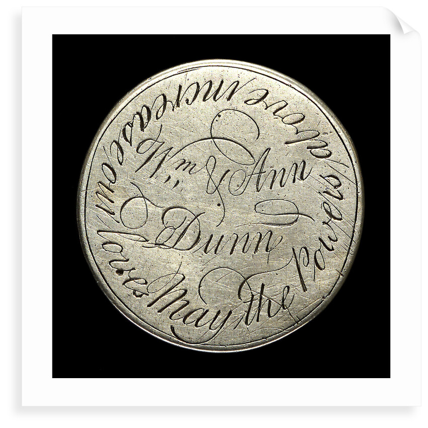Engraved commemorative coin; reverse by Unknown