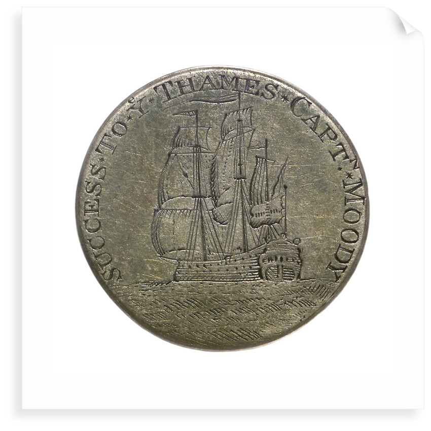 Engraved commemorative coin; obverse by unknown