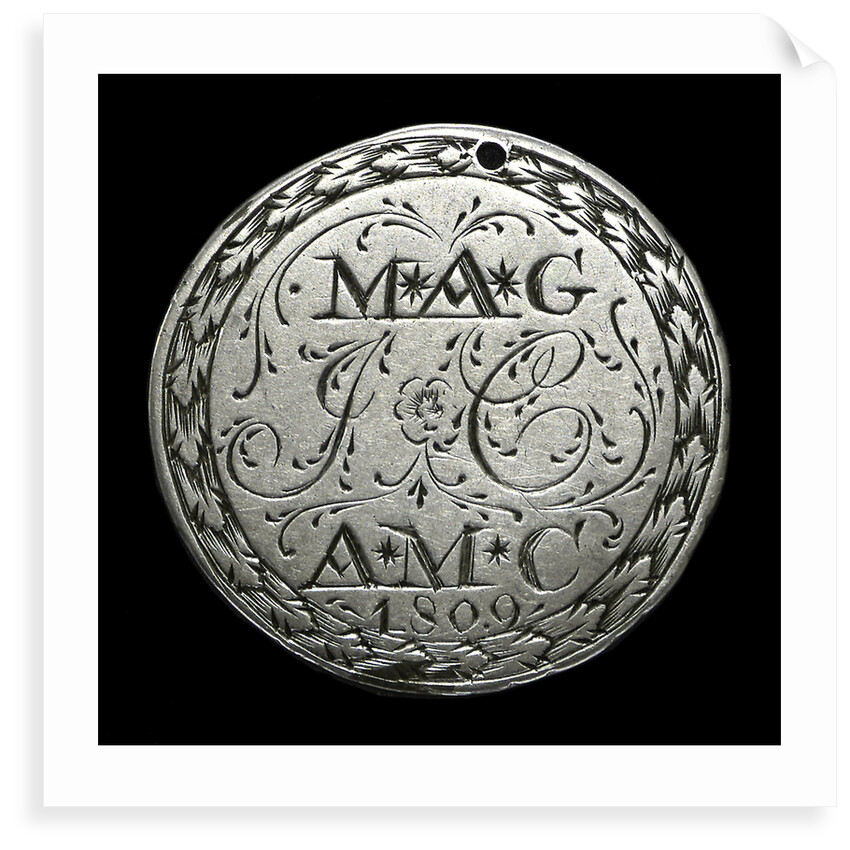 Engraved commemorative coin; reverse by unknown