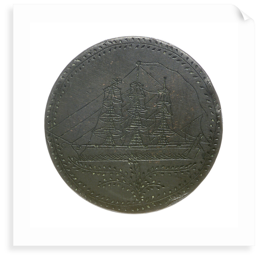 Engraved commemorative coin; obverse by unknown