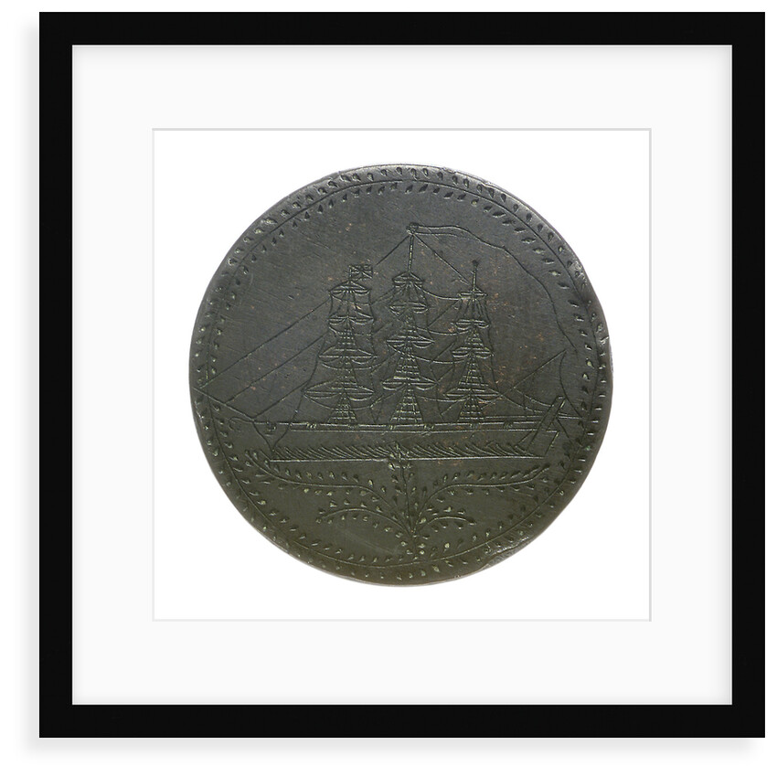 Engraved commemorative coin; obverse by unknown