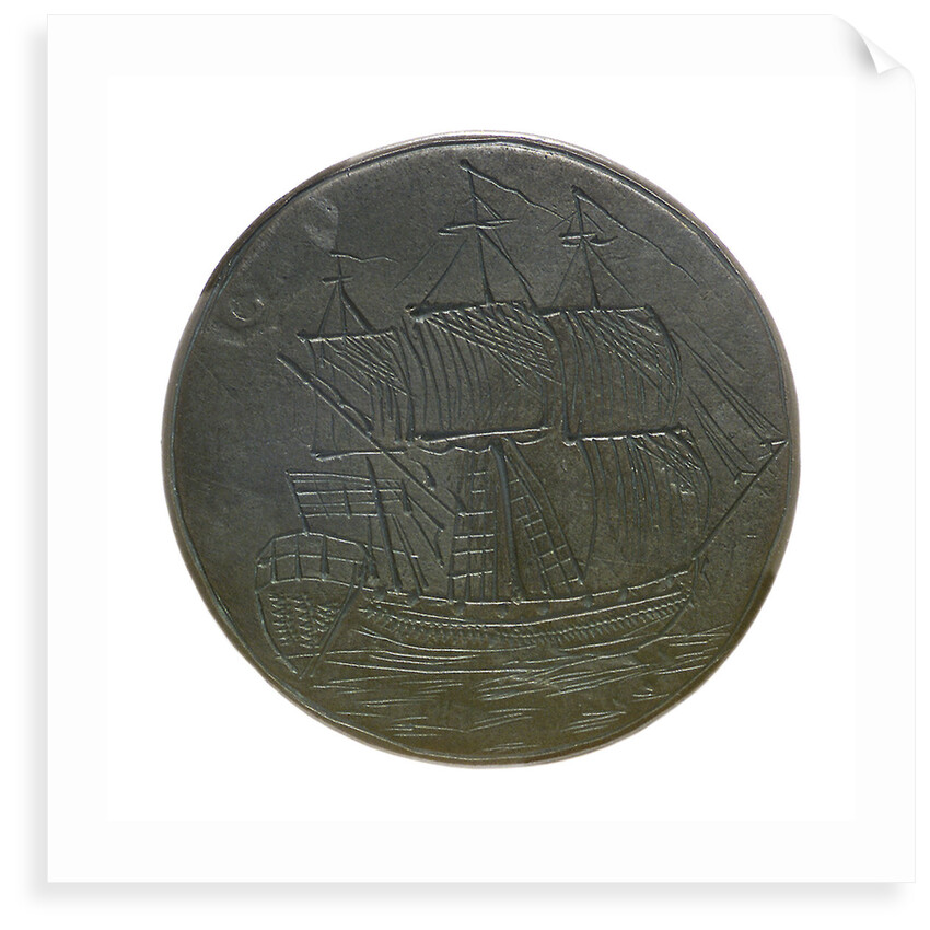 Halfpenny; obverse by Unknown