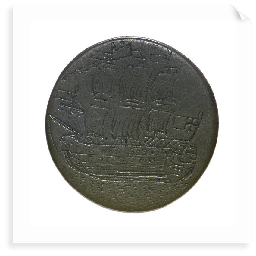 Halfpenny; obverse by unknown