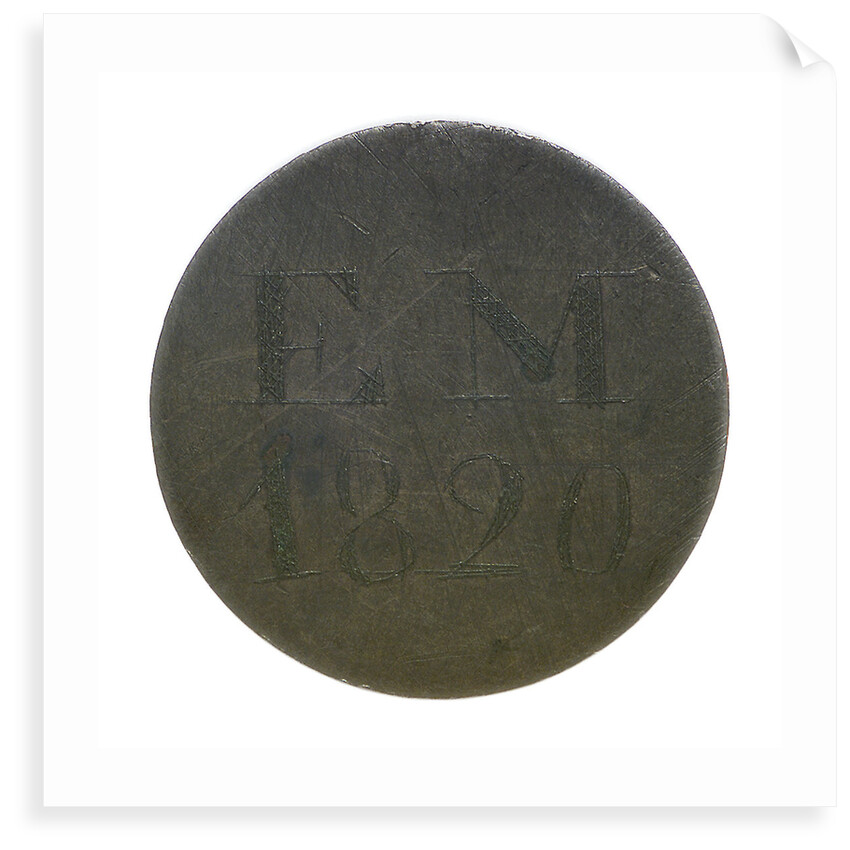 Engraved commemorative coin; reverse by unknown