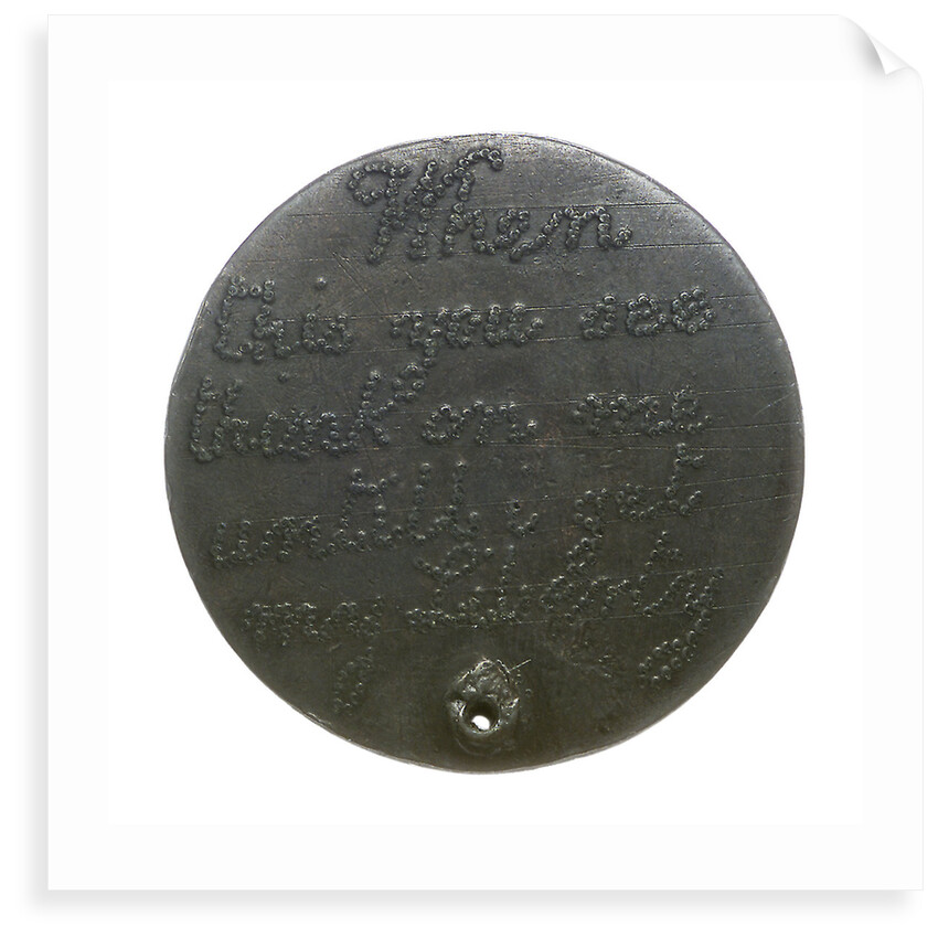 Love token; obverse by unknown