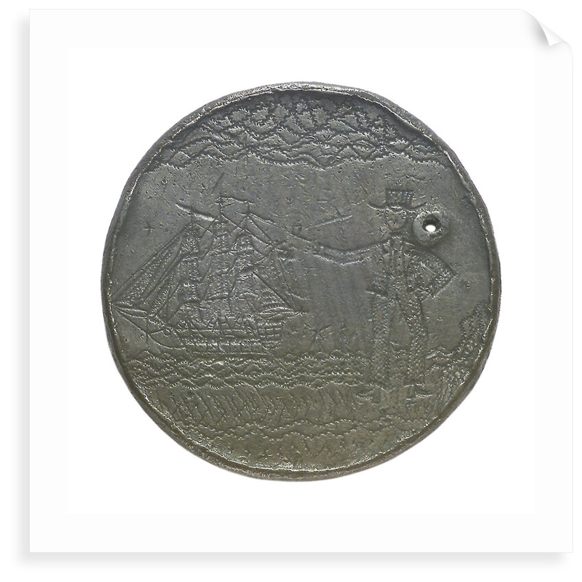 Engraved commemorative coin; obverse by unknown