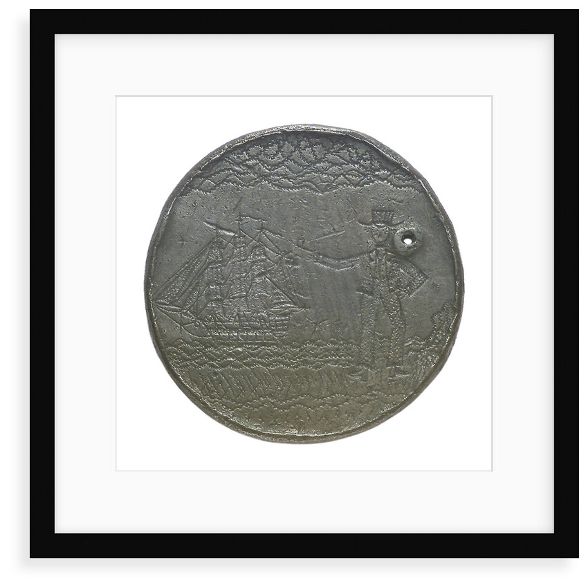 Engraved commemorative coin; obverse by unknown