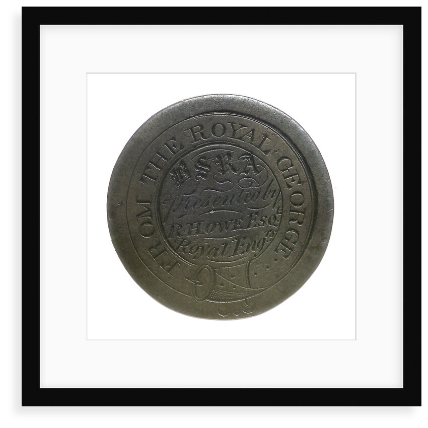 'Royal George' token; obverse by unknown
