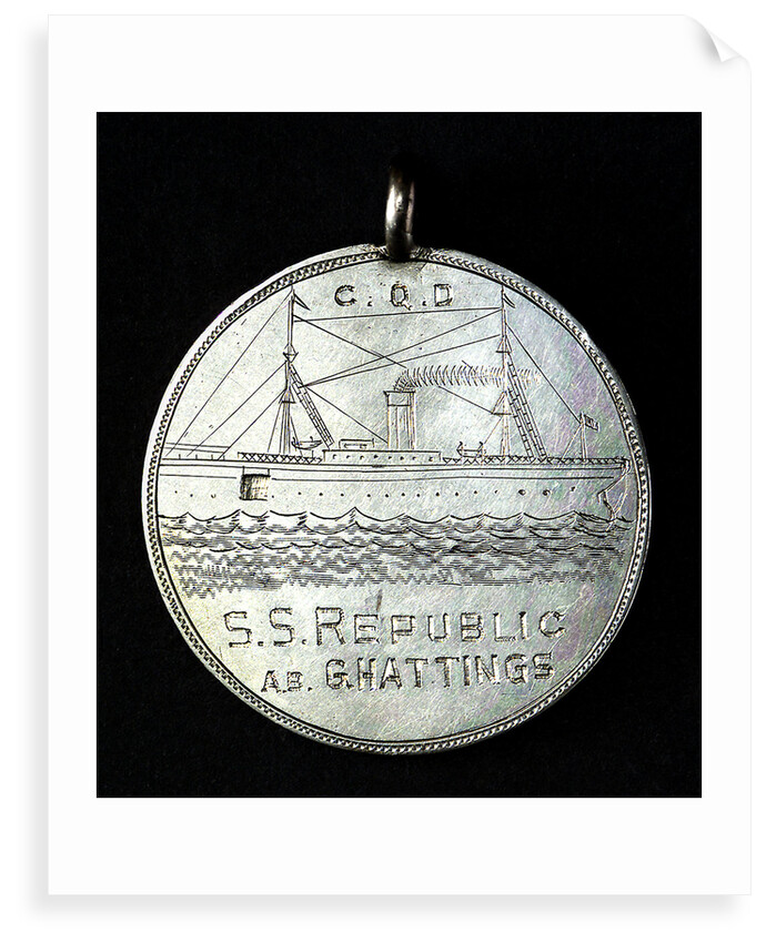 Rescue of passengers and crew of SS 'Republic'; obverse by Unknown