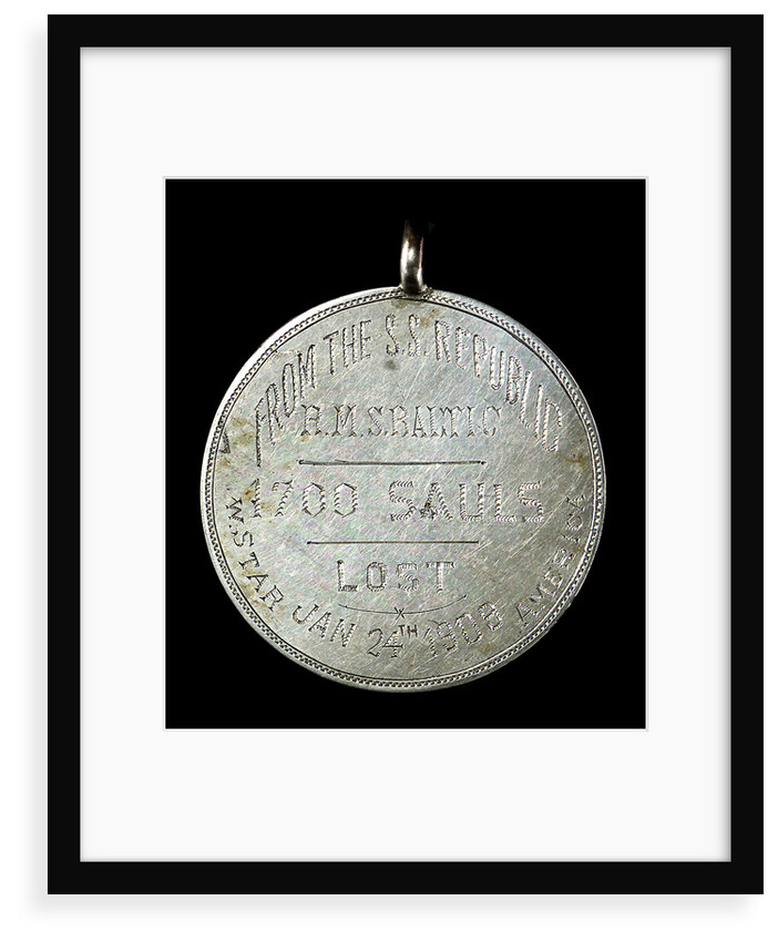 Rescue of passengers and crew of SS 'Republic'; reverse by unknown