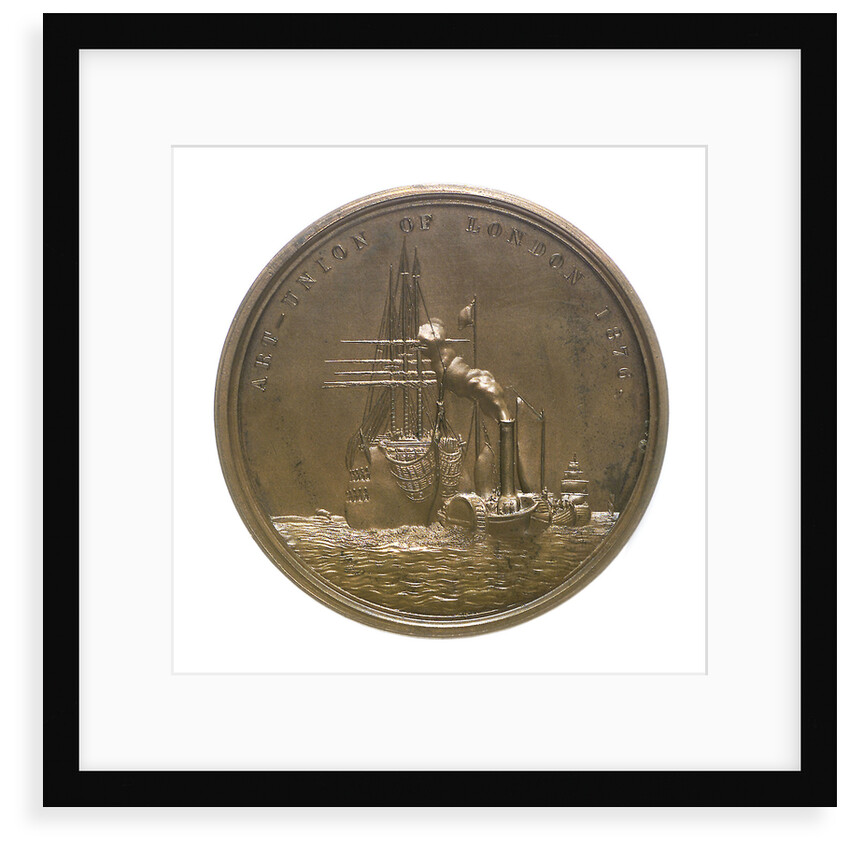 Medal commemorating 'The Fighting Temeraire' and J.M.W. Turner; reverse by L.C. Wyon