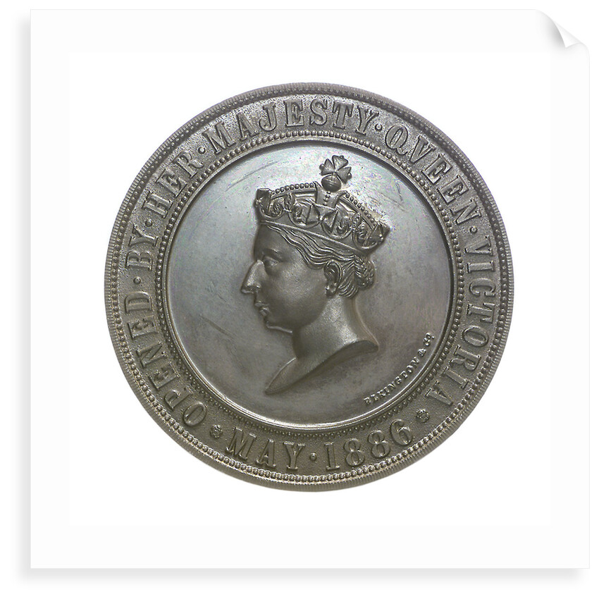 Medal commemorating the International Exhibition of Navigation, Travelling, Commerce and Manufactures, 1886; obverse by Elkington & Co. Ltd.
